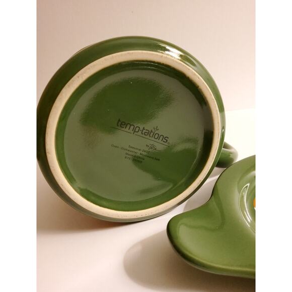 Temp-tations by Tara Football Mug with Lid - 24Oz Stoneware Soup Mug! - Picture 4 of 5